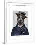 Jack Russell in Boater-Fab Funky-Framed Art Print