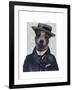 Jack Russell in Boater-Fab Funky-Framed Art Print