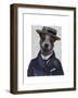 Jack Russell in Boater-Fab Funky-Framed Art Print