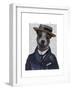 Jack Russell in Boater-Fab Funky-Framed Art Print