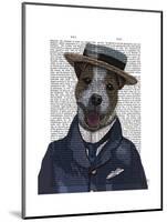 Jack Russell in Boater-Fab Funky-Mounted Art Print