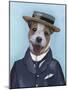 Jack Russell in Boater-Fab Funky-Mounted Art Print