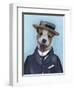 Jack Russell in Boater-Fab Funky-Framed Art Print