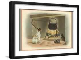 Jack Russell Terrier and Cats-null-Framed Art Print