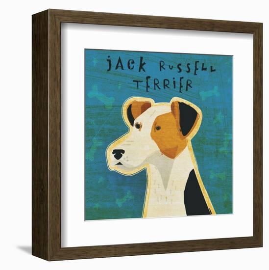 Jack Russell Terrier (square)-John W^ Golden-Framed Art Print