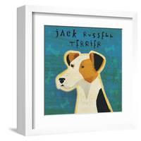 Jack Russell Terrier (square)-John W^ Golden-Framed Art Print