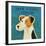 Jack Russell Terrier (square)-John W^ Golden-Framed Art Print