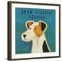 Jack Russell Terrier (square)-John W^ Golden-Framed Art Print