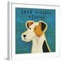 Jack Russell Terrier (square)-John W^ Golden-Framed Art Print