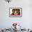 Jack Russell Terrier Wearing Bow Tie Sitting at Table-null-Framed Photographic Print displayed on a wall