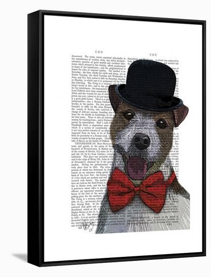 Jack Russell Union Jack-Fab Funky-Framed Stretched Canvas