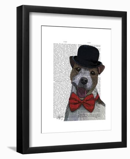 Jack Russell Union Jack-Fab Funky-Framed Art Print