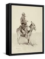 Jack's Man William, a Modern Sancho Panza (Brush, Pen and Ink and Gouache on Paper)-Frederic Remington-Framed Stretched Canvas