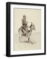 Jack's Man William, a Modern Sancho Panza (Brush, Pen and Ink and Gouache on Paper)-Frederic Remington-Framed Giclee Print