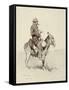 Jack's Man William, a Modern Sancho Panza (Brush, Pen and Ink and Gouache on Paper)-Frederic Remington-Framed Stretched Canvas