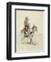 Jack's Man William, a Modern Sancho Panza (Brush, Pen and Ink and Gouache on Paper)-Frederic Remington-Framed Giclee Print