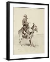 Jack's Man William, a Modern Sancho Panza (Brush, Pen and Ink and Gouache on Paper)-Frederic Remington-Framed Giclee Print