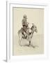 Jack's Man William, a Modern Sancho Panza (Brush, Pen and Ink and Gouache on Paper)-Frederic Remington-Framed Giclee Print