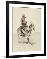 Jack's Man William, a Modern Sancho Panza (Brush, Pen and Ink and Gouache on Paper)-Frederic Remington-Framed Giclee Print