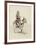 Jack's Man William, a Modern Sancho Panza (Brush, Pen and Ink and Gouache on Paper)-Frederic Remington-Framed Giclee Print