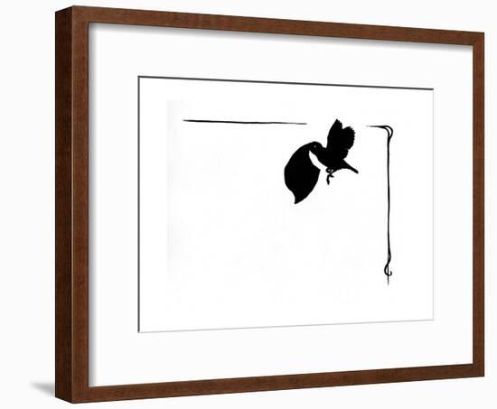 Jack Sparrow Flies Off with Cricket Score Sheet-Mary Baker-Framed Giclee Print