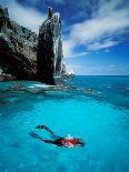 Snorkeler, Isla Tortuga, Galapagos Islands, Ecuador-Jack Stein Grove-Photographic Print