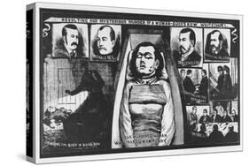 Jack the Ripper: Contemporary Depicting the Corpse and Inquest on Mary Nicholls-null-Stretched Canvas