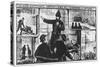 Jack the Ripper: Contemporary Illustration Depicting Pc Watkins Calling for Assistance in Mitre Squ-null-Stretched Canvas