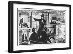 Jack the Ripper: Contemporary Illustration Depicting Pc Watkins Calling for Assistance in Mitre Squ-null-Framed Giclee Print