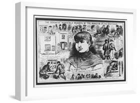 Jack the Ripper: Illustration from the Police News of 17 November 1888-null-Framed Giclee Print