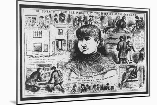 Jack the Ripper: Illustration from the Police News of 17 November 1888-null-Mounted Giclee Print
