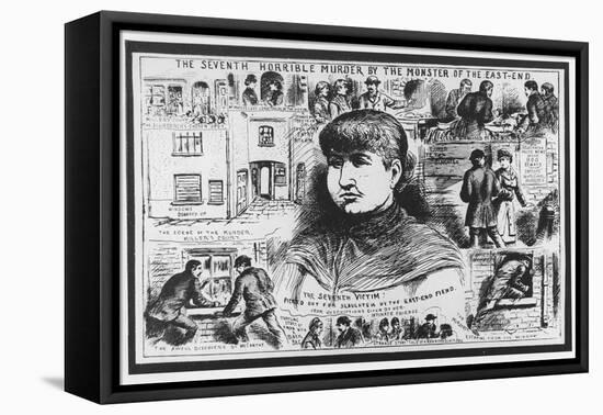 Jack the Ripper: Illustration from the Police News of 17 November 1888-null-Framed Stretched Canvas