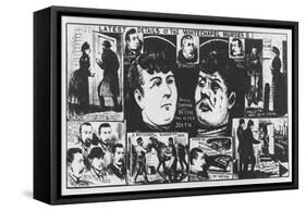 Jack the Ripper: Illustration from the Police News of 22 September 1888-null-Framed Stretched Canvas