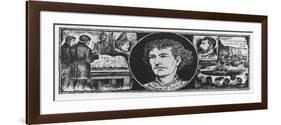 Jack the Ripper: Illustration of Elizabeth Stride-null-Framed Premium Giclee Print