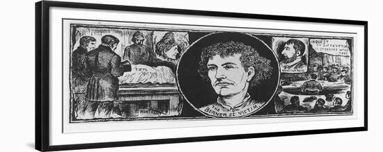 Jack the Ripper: Illustration of Elizabeth Stride-null-Framed Premium Giclee Print