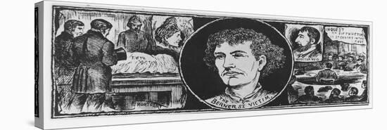Jack the Ripper: Illustration of Elizabeth Stride-null-Stretched Canvas