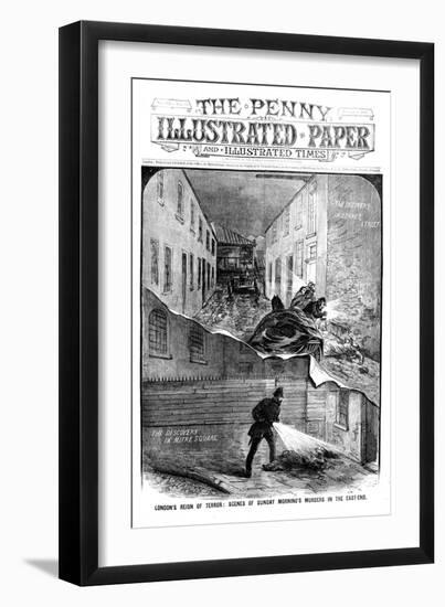 Jack the Ripper: London's Reign of Terror - Scenes of Sunday Morning's Murders in the East End-null-Framed Premium Giclee Print