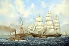 Drying Sails - New Bedford-Jack Wemp-Giclee Print