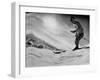 Jack Wilderman Skiing on Ridge Run at Mountain Badly-George Silk-Framed Photographic Print