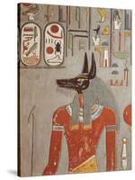 Jackal Head God Anubis-null-Stretched Canvas