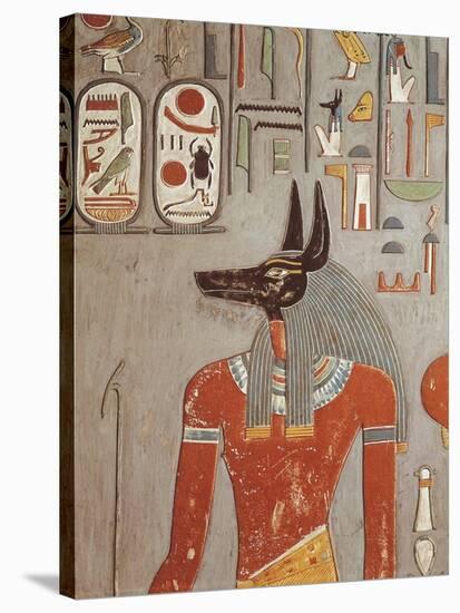 Jackal Head God Anubis-null-Stretched Canvas