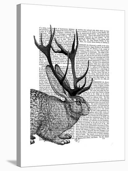 Jackalope Portrait 2-Fab Funky-Stretched Canvas