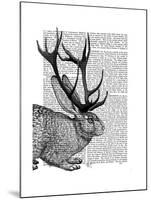 Jackalope Portrait 2-Fab Funky-Mounted Art Print