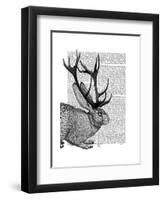 Jackalope Portrait 2-Fab Funky-Framed Art Print