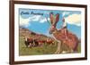 Jackalope with Cattle-null-Framed Art Print