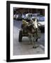 Jackass with Carriage on a Street in Morocco-Michael Brown-Framed Photographic Print