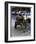 Jackass with Carriage on a Street in Morocco-Michael Brown-Framed Photographic Print