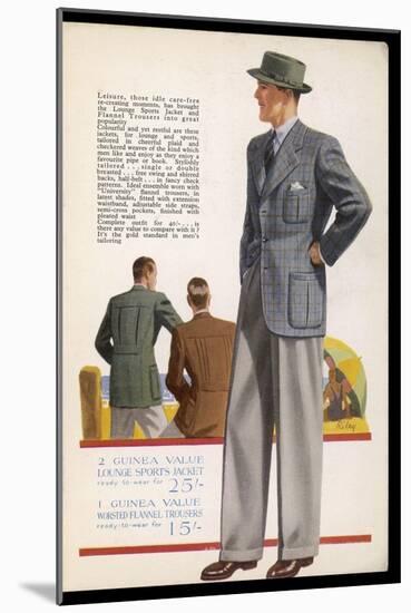 Jacket and Trousers 1939-null-Mounted Art Print