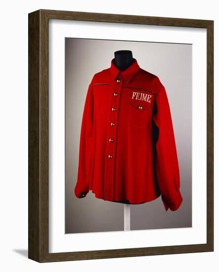 Jacket Belonged of Gabriele D'Annunzio, Red Woolen Cloth Jacket Bearing Inscription "Fiume"-null-Framed Giclee Print