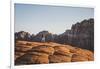 Jacki Arevalo Hiking The Petrified Sand Dunes, Snow Canyon State Park, Utah-Louis Arevalo-Framed Photographic Print